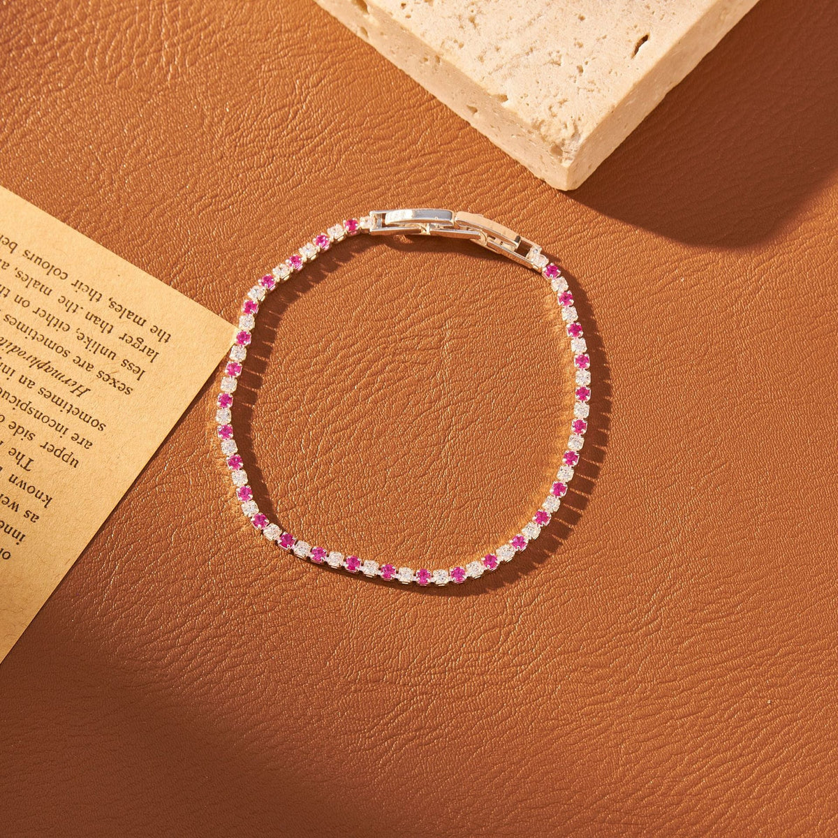 Color Zircon Matching Cool Feeling Exquisite White Bracelets