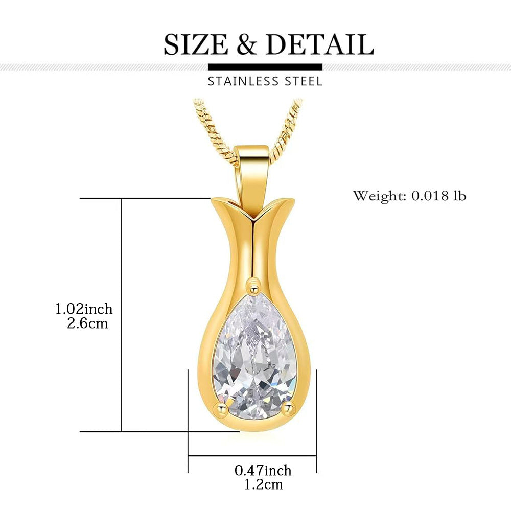 Steel Pet Memorial Cremains Package Can Be Opened Relatives Pendant