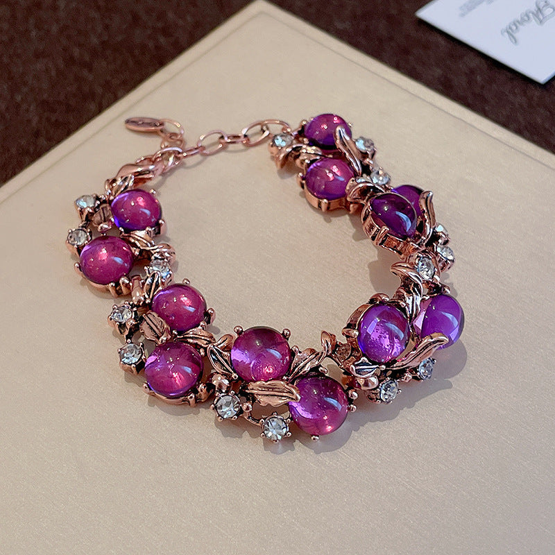Sier Needle Flower Ear Retro Easy Matching Sweater Chain Exquisite Jewelry Set