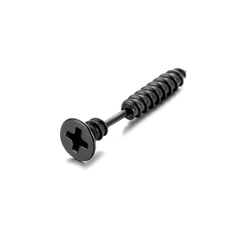 Classy Stainless Steel Cross Screw Piercing Rings
