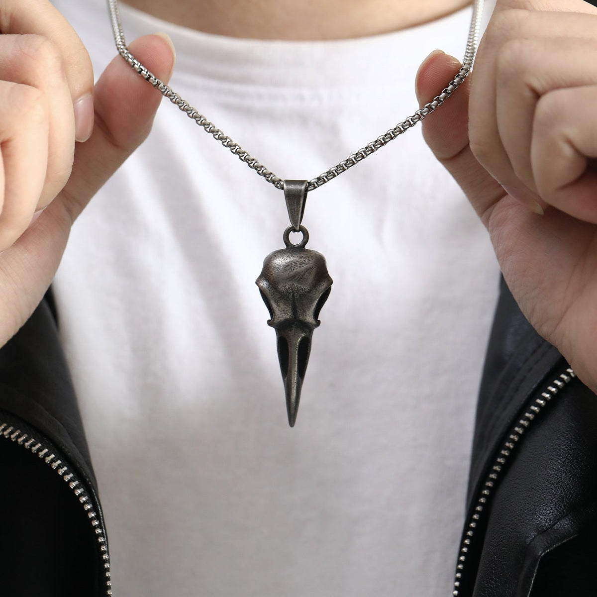 Men's Fashion Trend Eagle Head Crow Bird Pendants