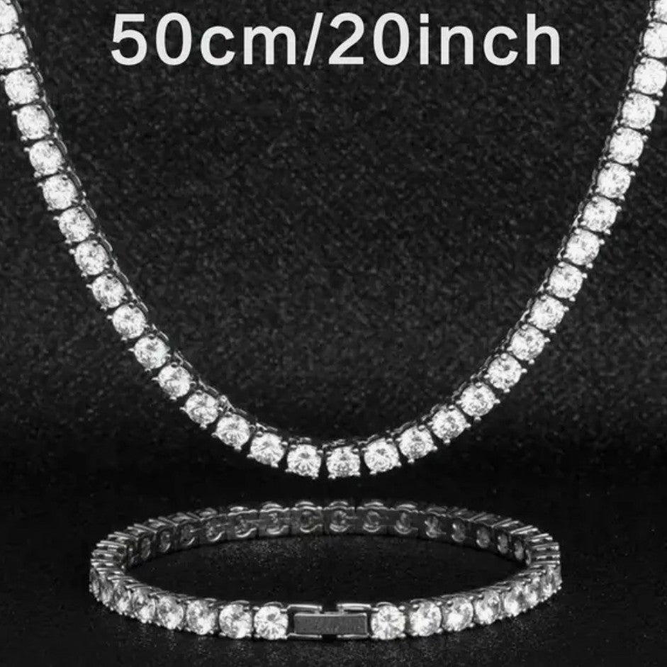 Hip Hop Claw Chain Simple Alloy Rhinestone Single Jewelry Set