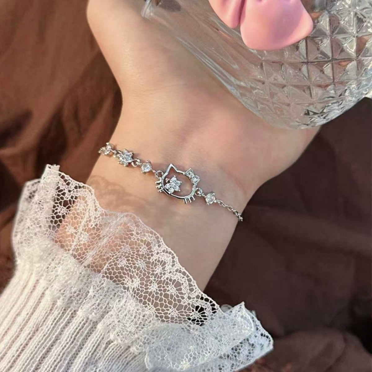 Hello Kitty Sweet Simple Cute Light Luxury Cartoon Style Bracelet