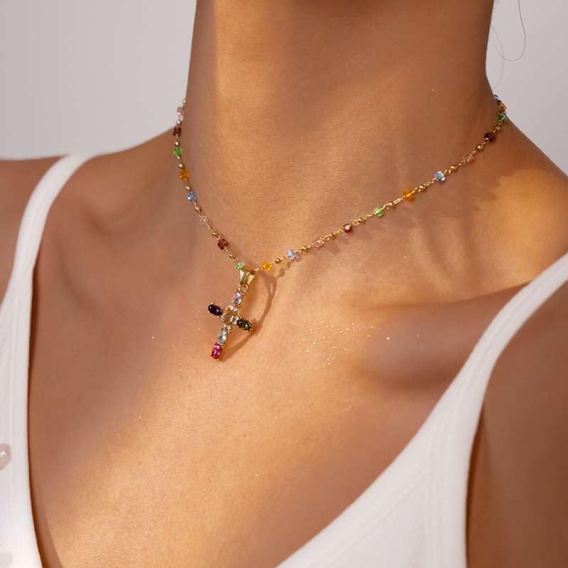 Cross Retro Sweet Cool Style Niche Personality Design Necklaces
