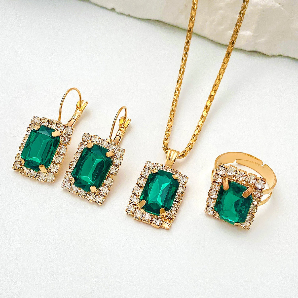 Personality Heart Shape Rhinestone Shiny Bride Necklaces
