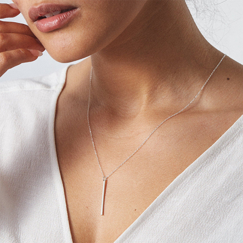 Fashion Stainless Steel Gold-plated Geometric Rectangular Pendants
