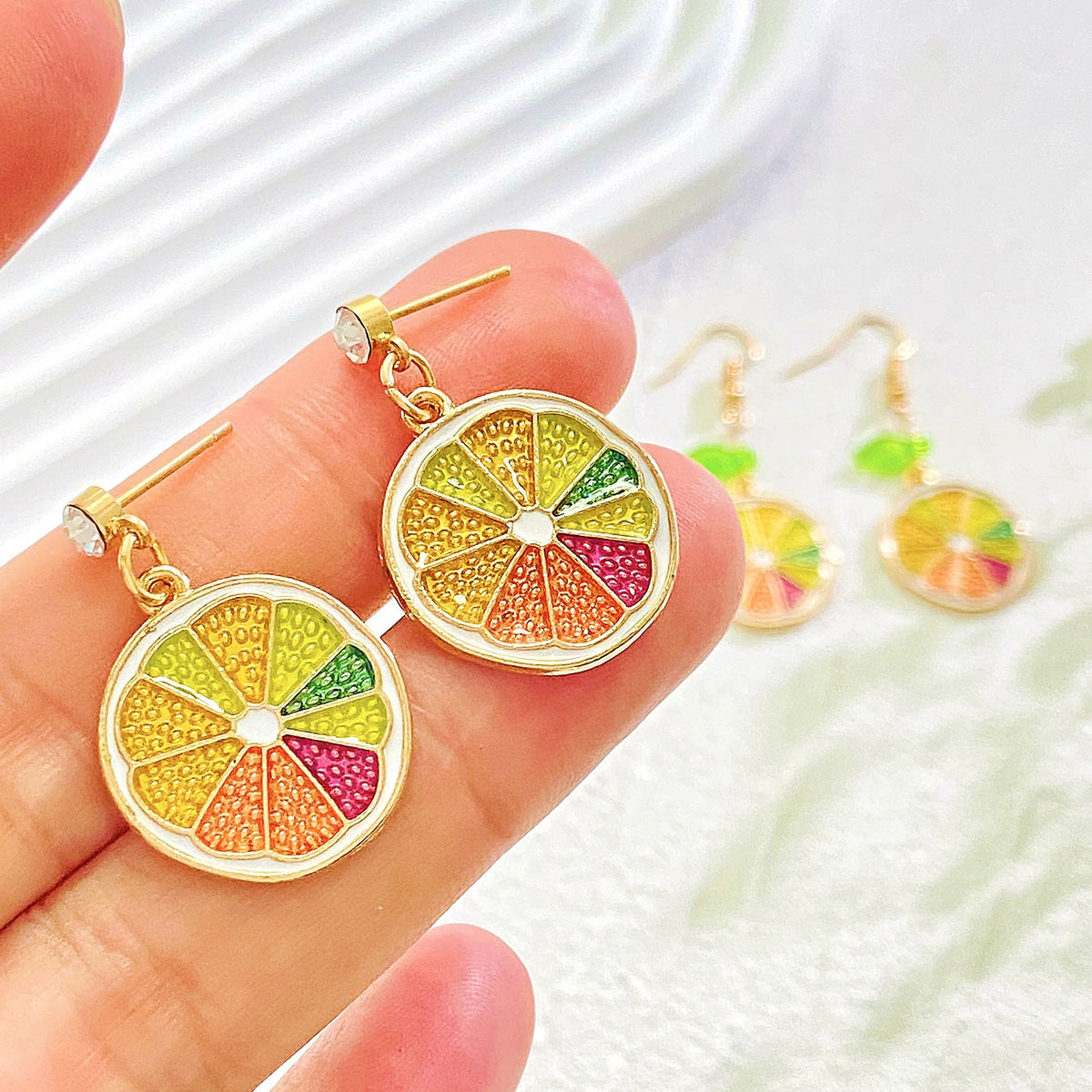 Lemon Vacation Style Colorful Sweet Fresh Rings