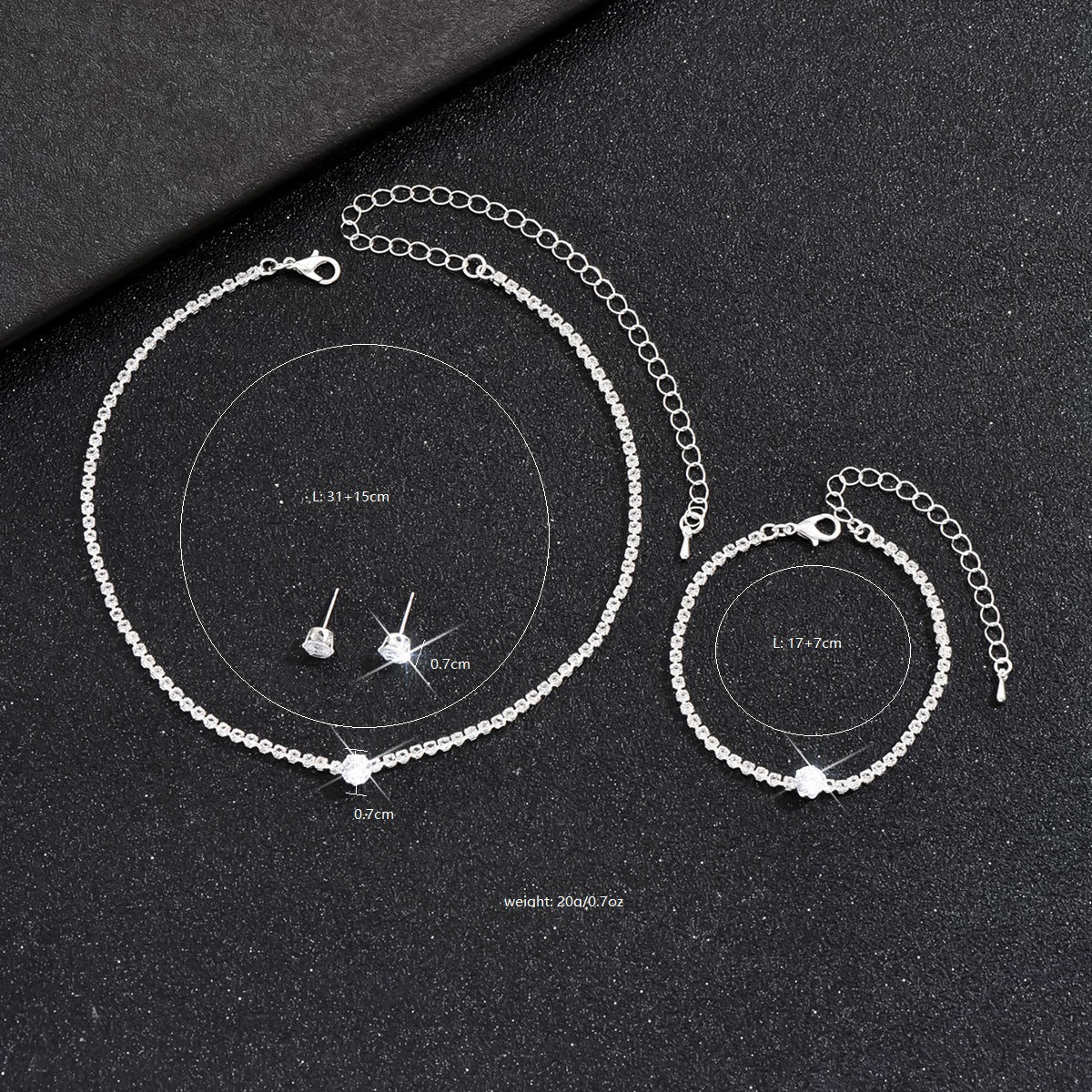 Light Luxury High Sense Crystal Zircon Simple Necklaces