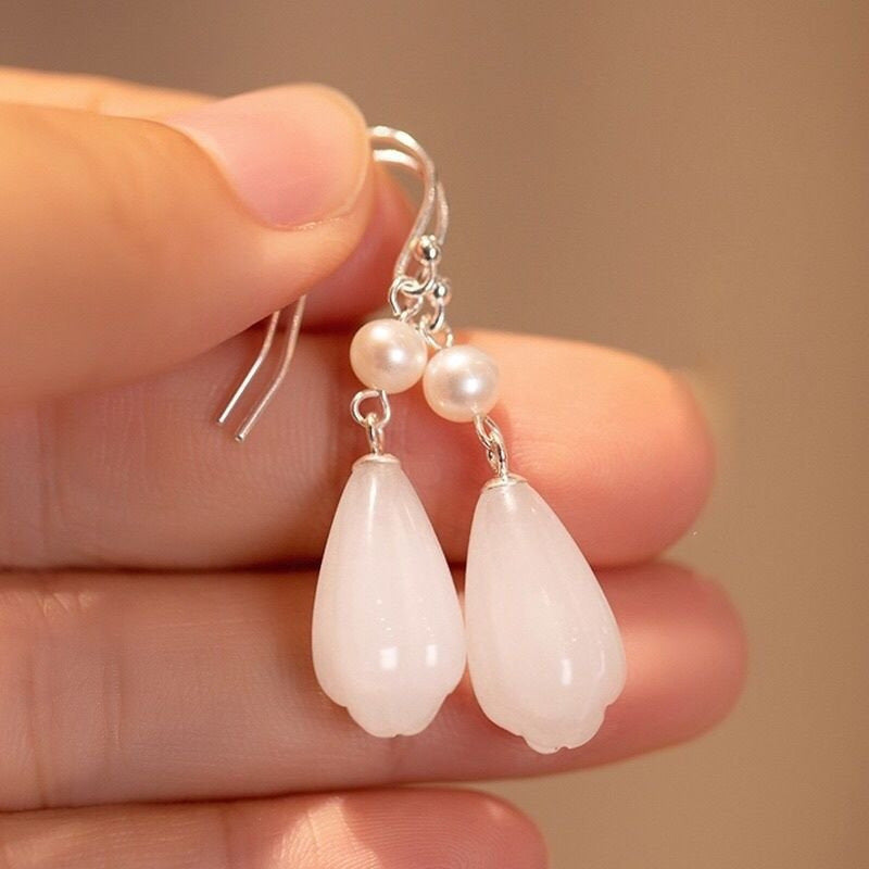 Chinese Style Magnolia Retro Premium Ancient Han Clothing Cheongsam Ear Rings