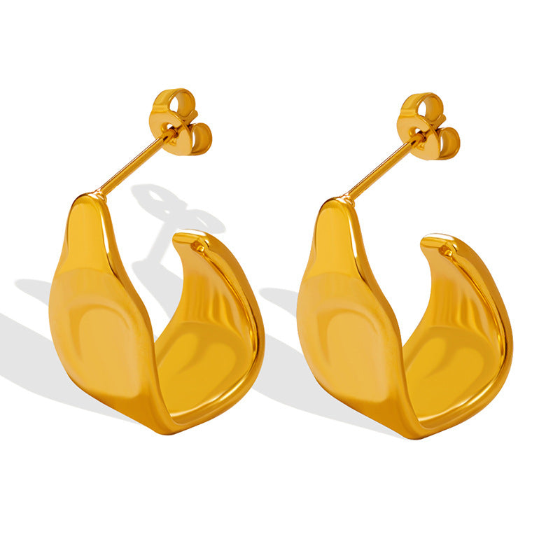 Fashion Irregular Dignified Sense Of Design Titanium Earrings