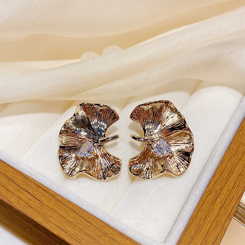 Flower Collection Real Gold Plating Quality Sweet Earrings