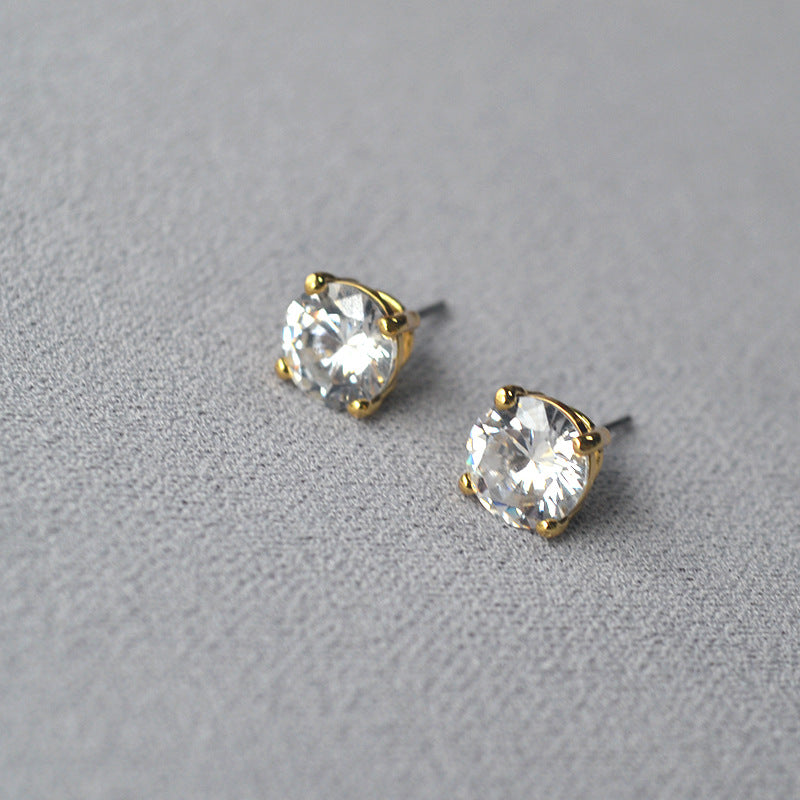 Round Rhinestone Commuter Exquisite Petite Stylish Simple Versatile Light Luxury Rings