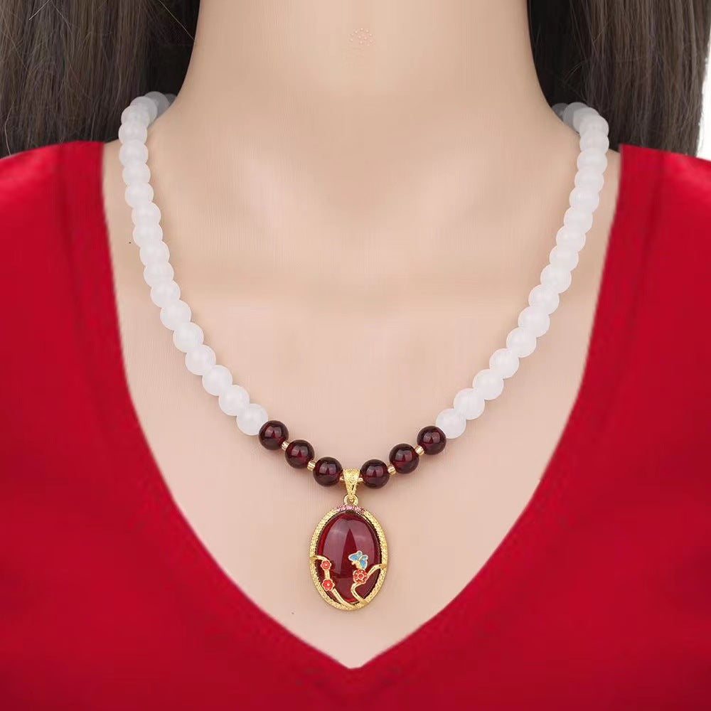 Women's Korean Simple To Give Mom Mother's Day Gift Live Necklaces