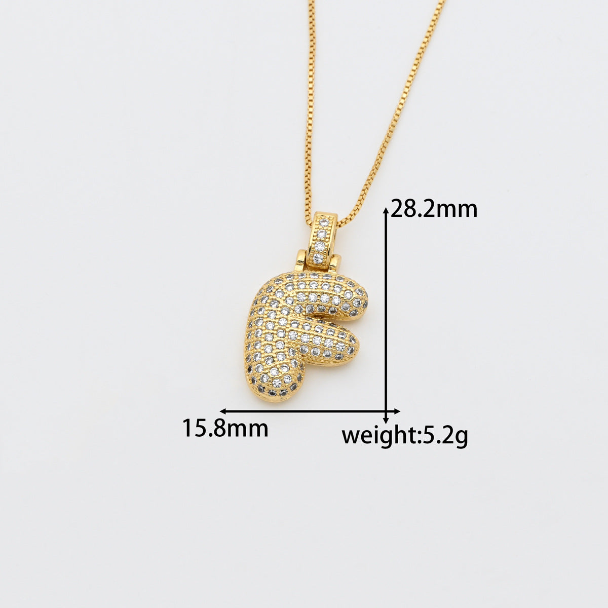 Micro Inlay Hip Hop Letters English Pendant