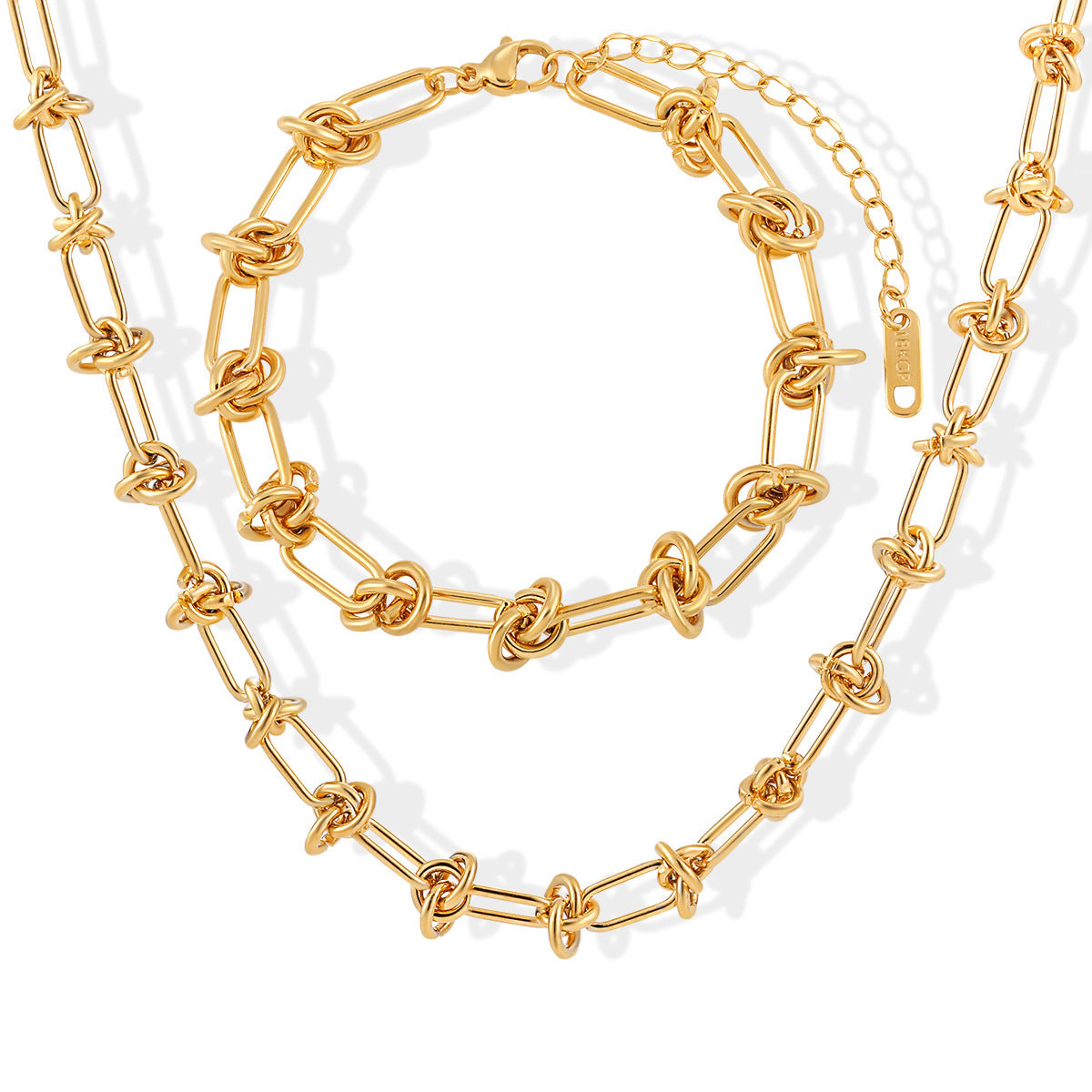 Women's Street Fashion Punk Thorn Knot Chain Jewelry Set