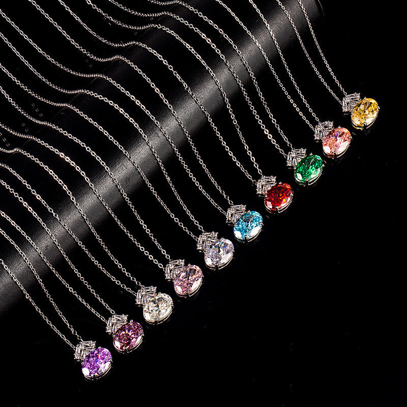 Big Diamond High Carbon Ice Flower Pendant