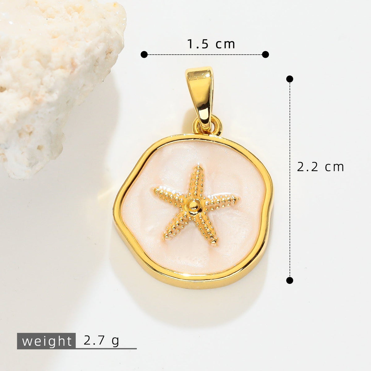 Ocean Theme Drop Oil Conch Starfish Turtle Shell Pendant