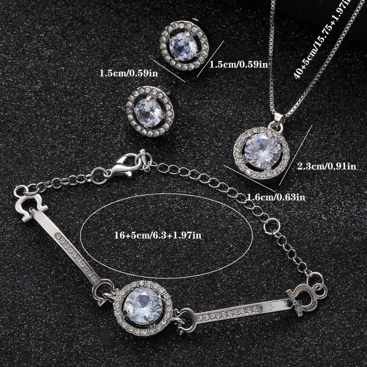 Can Be Equipped With Watch Bridal Eight Hearts Jewelry Set