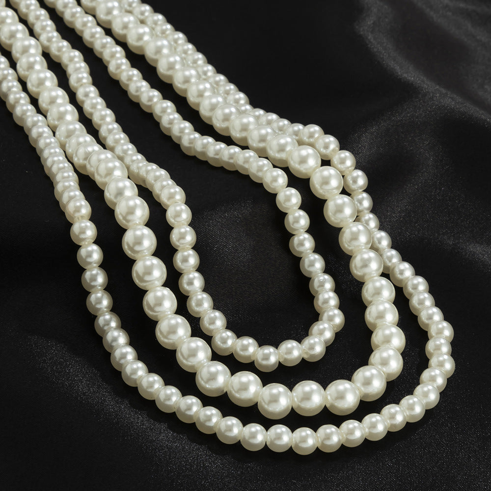 Pearl Round Stringed Pearls Clavicle Chain Elegant Necklaces