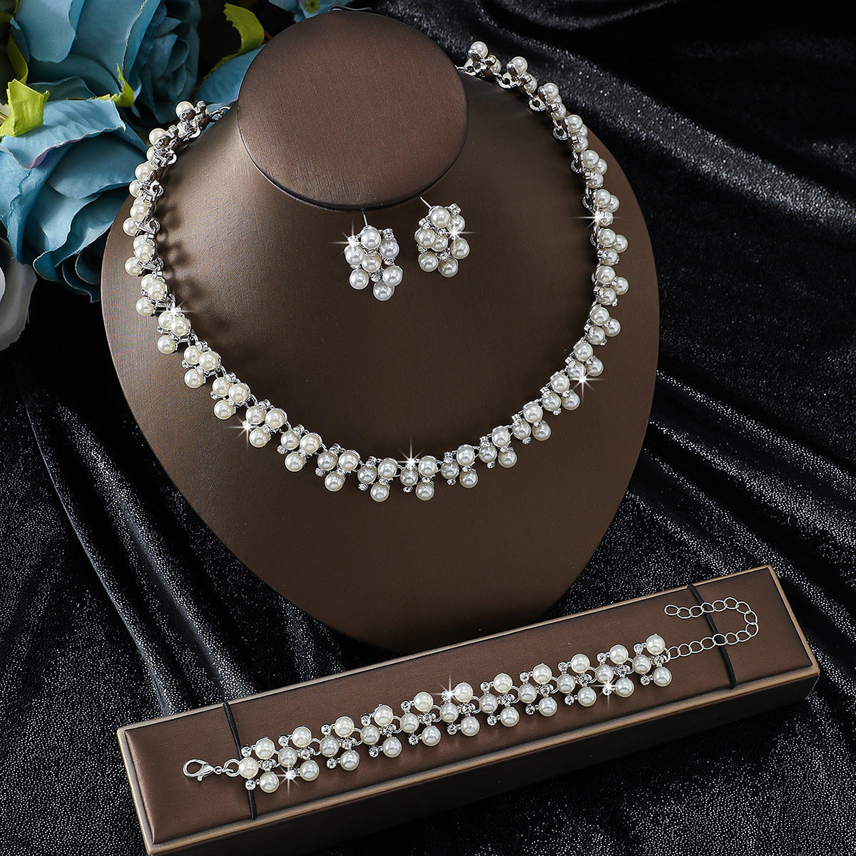 Splendid Diamond Alloy Suit Fashion Delicate Bridal Jewelry Set