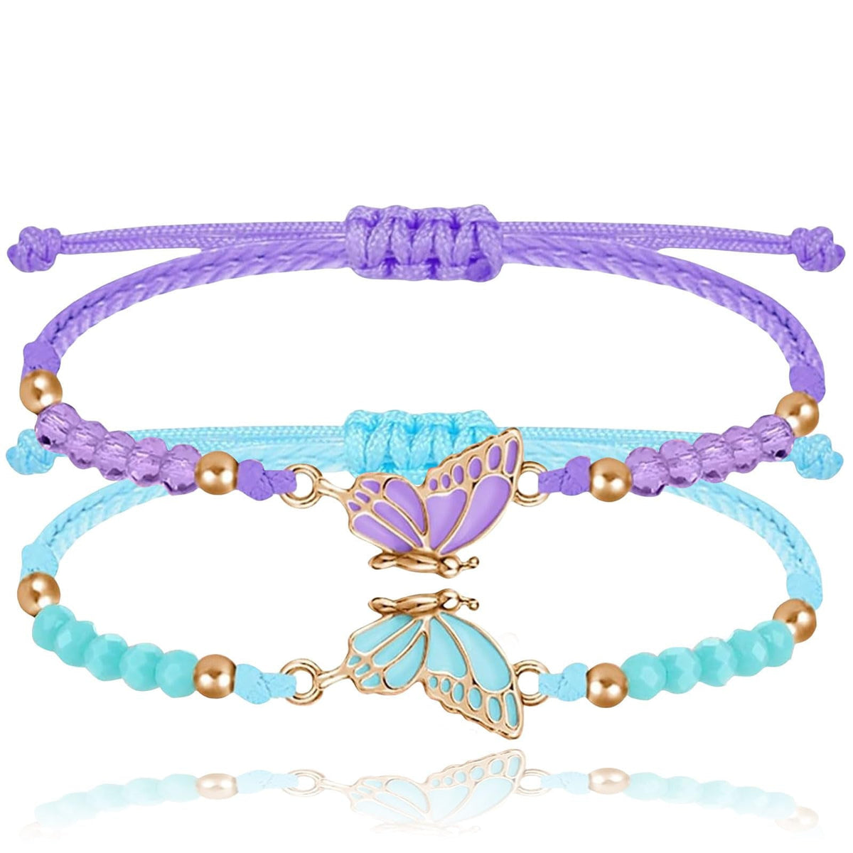 Couple Friendship Gift Flat Knot Woven Adjustable Color Wax Bracelet