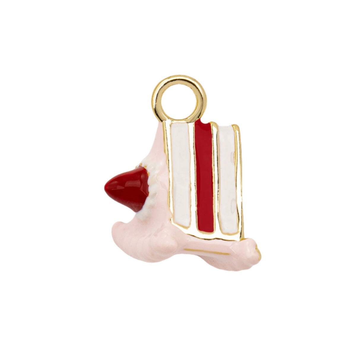 Cartoon Series Small Fruit Dripping Oil Painted Color Gold Pendant