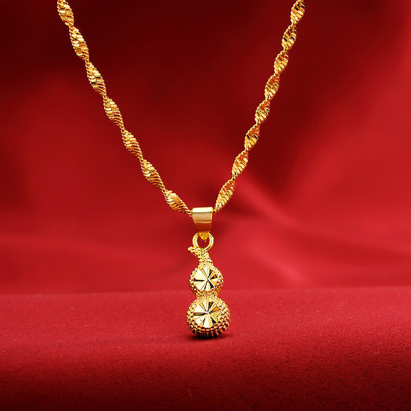Women's Style Gold Shop Alluvial Love Abacus Lucky Bag Necklaces