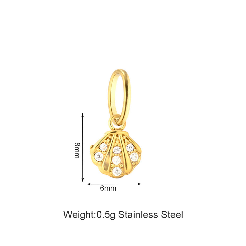 Vacuum Plating White Zirconium Four-leaf Clover Purse More Than Asterism Pendant