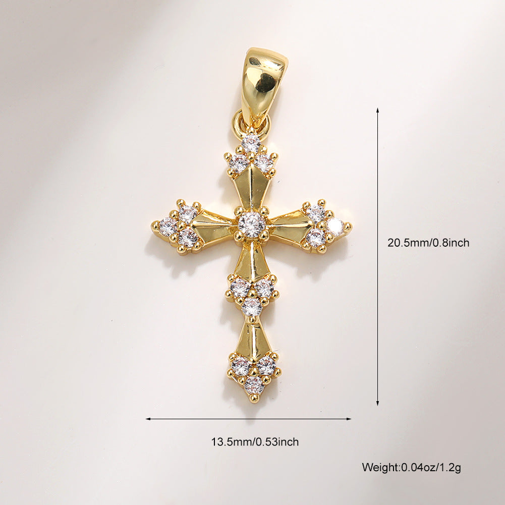 Retaining Micro Inlaid Zircon Clavicle Chain Pendants