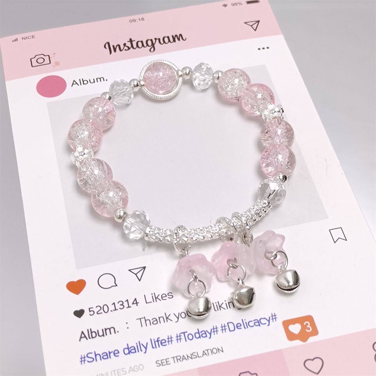 Style Lily Crystal Female Niche Super Bracelet