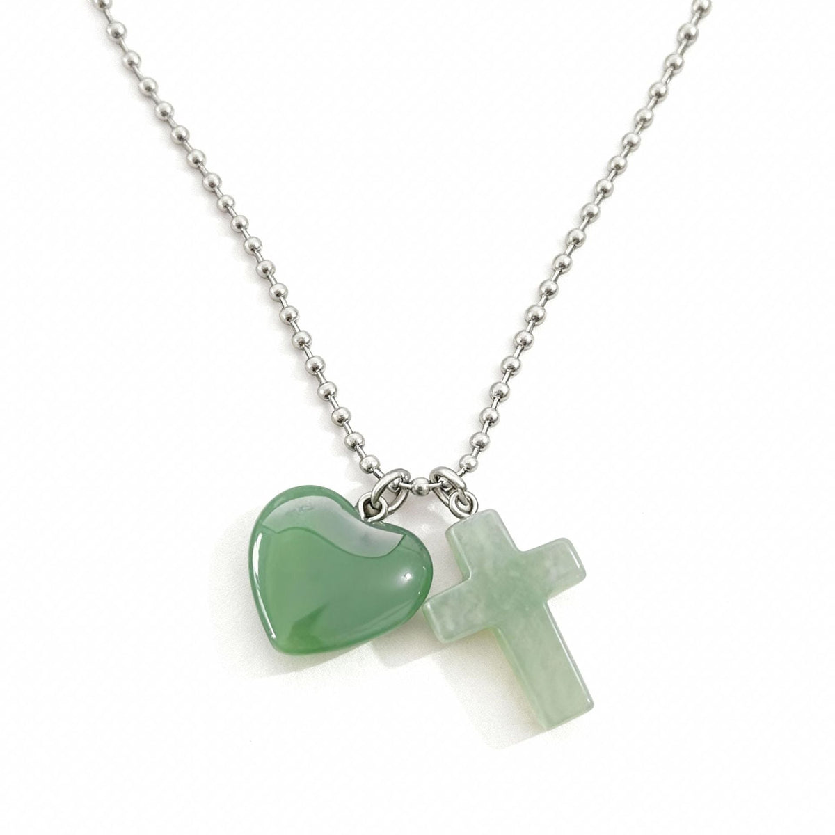 Women's Crystal Tiger Eye Love Cross Fashion Stainless Steel Pendant
