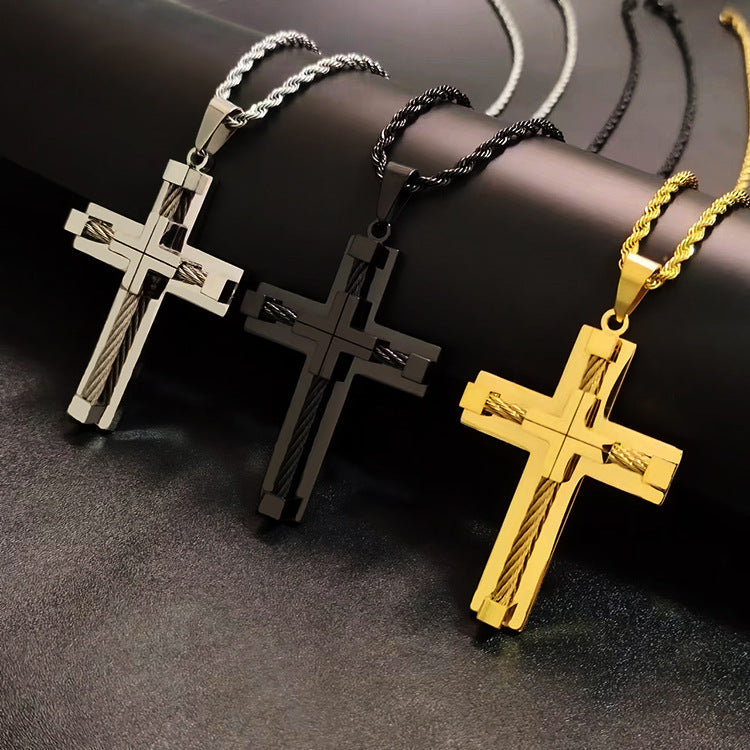 Men's Vintage Stylish Good Texture Steel Wire Necklaces