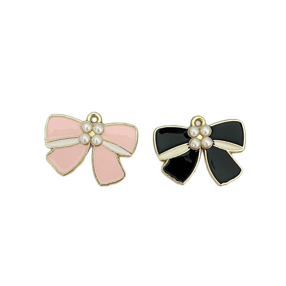 Style Oil Dripping Alloy Bow Handmade Hair Cute Pendants
