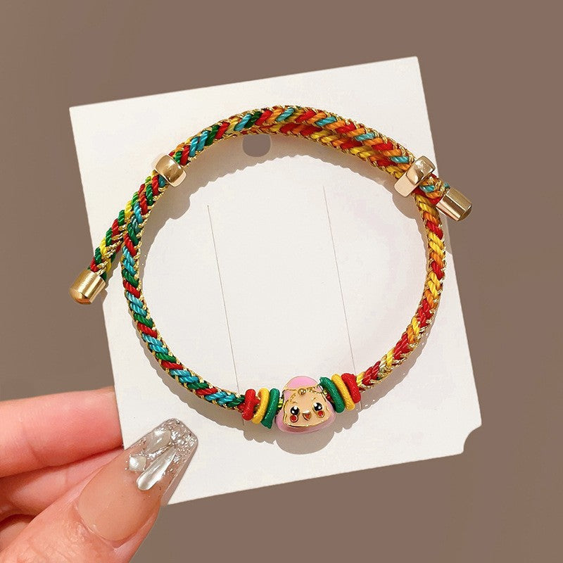 Children's Cen Bai Woven Colorful Braided Rope Dragon Boat Festival Small Bracelet