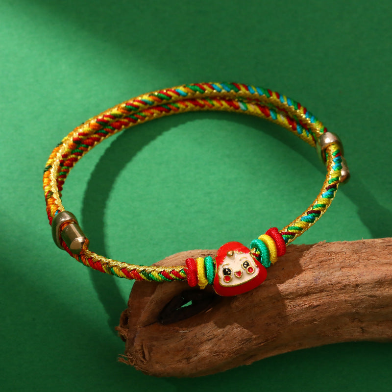 Dragon Boat Festival Colorful Rope Carrying Strap Handmade Braided Adult Bracelet
