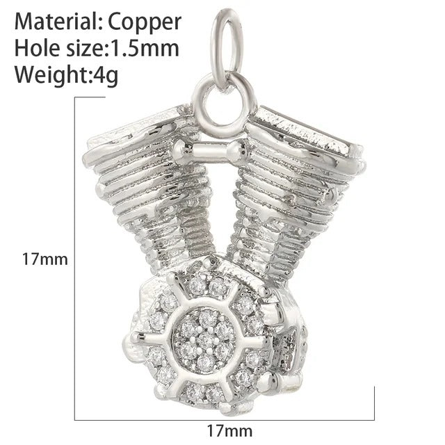Organic Wind Three-dimensional Helmet Motorcycle Copper Pendant