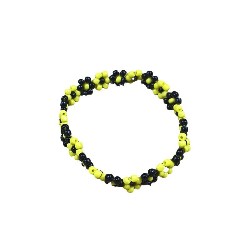 Colorful Beads Stringed Flower Female Style Temperament Little Bracelets