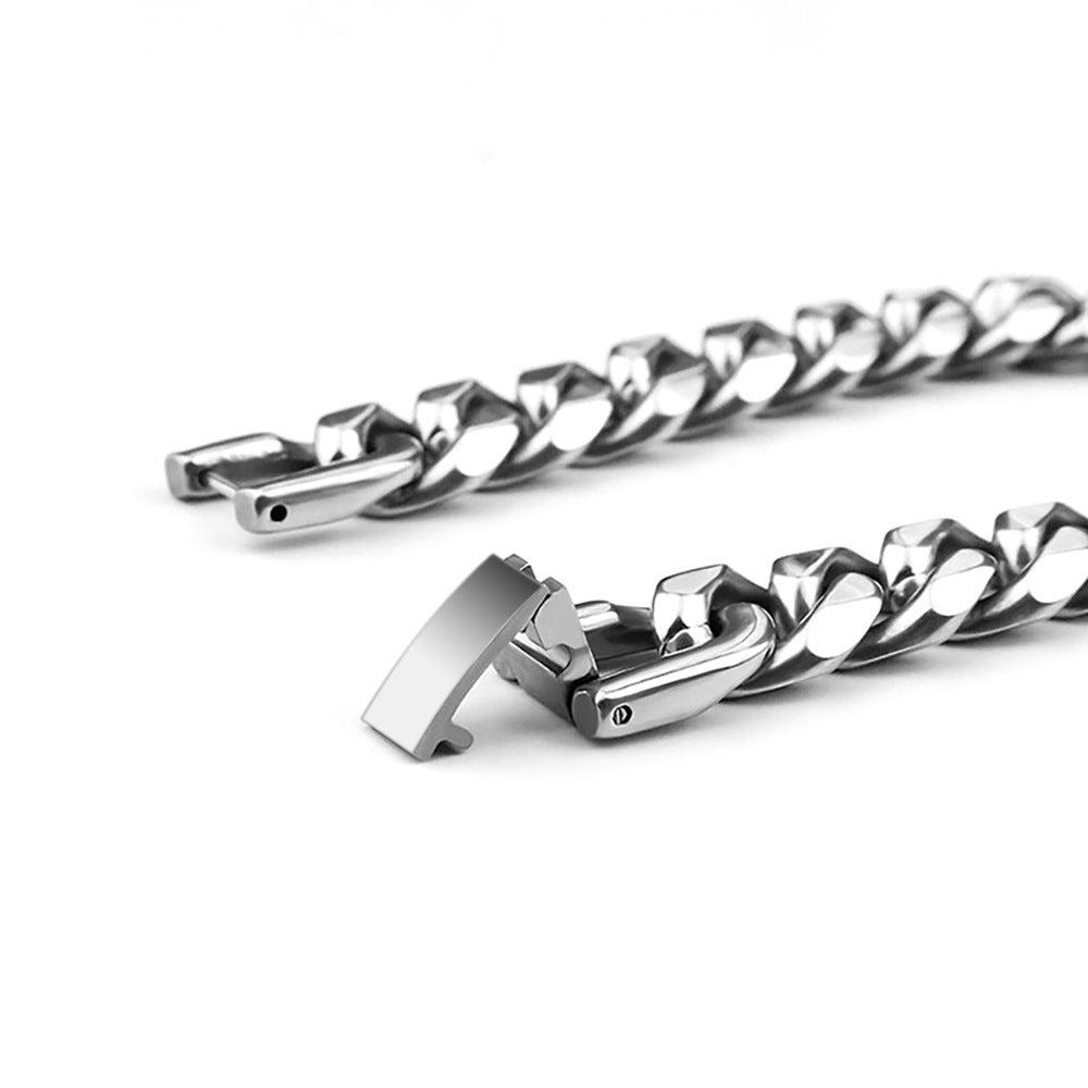 Titanium Steel Cuban Male Female Trendy Clavicle Chain Hip Hop Pendant