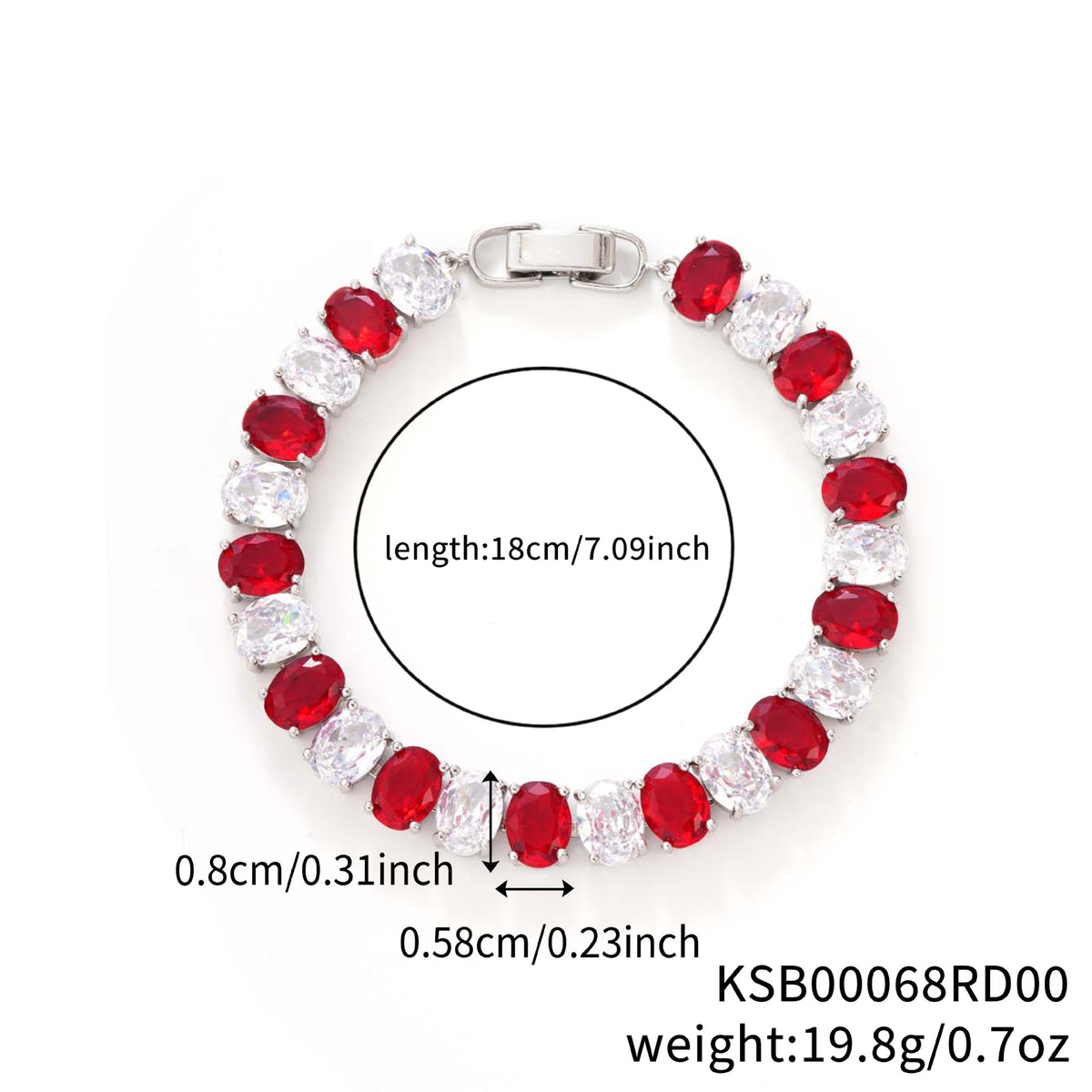 Personality Geometry Rhinestone Retro Simple Copper Bracelet
