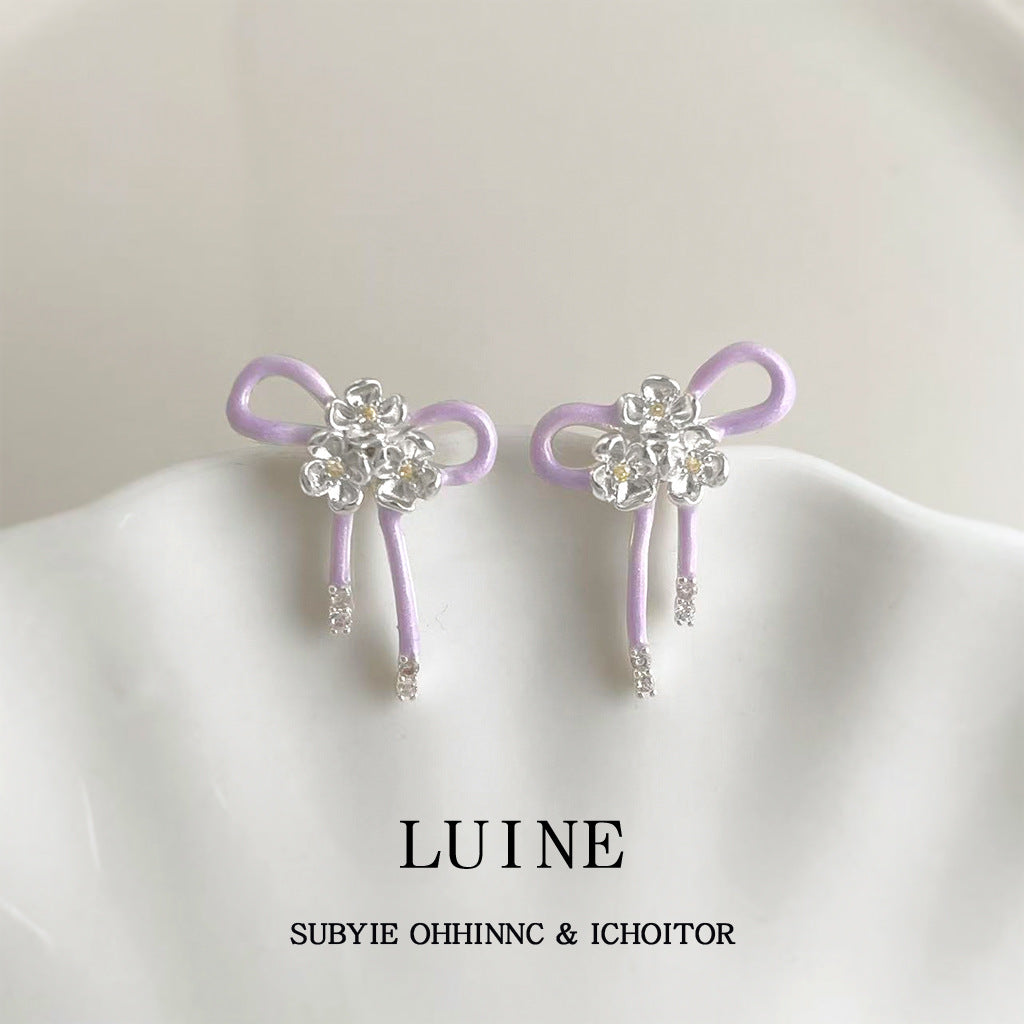 Enamel Drip Glazed Fashion Sweet High-grade Light Earrings