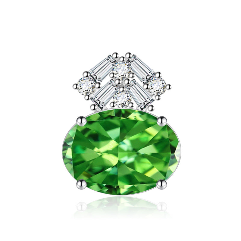 Big Diamond High Carbon Ice Flower Pendant