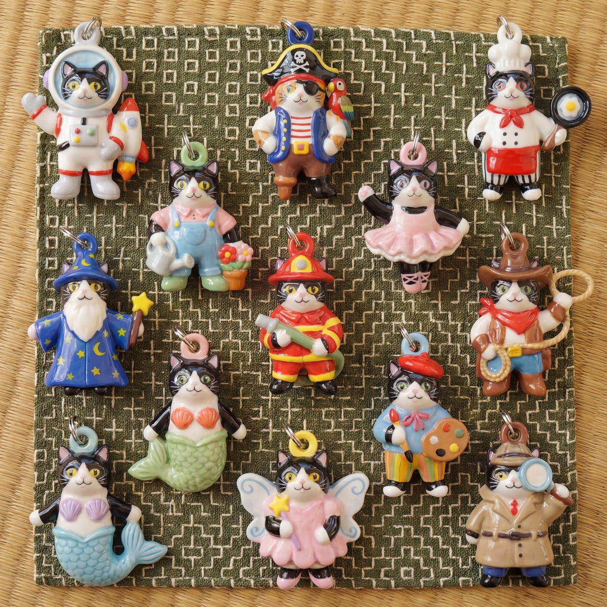 Popular Kitten Series Mermaid Magician Pirate Chef Cat Copper Light Pendants