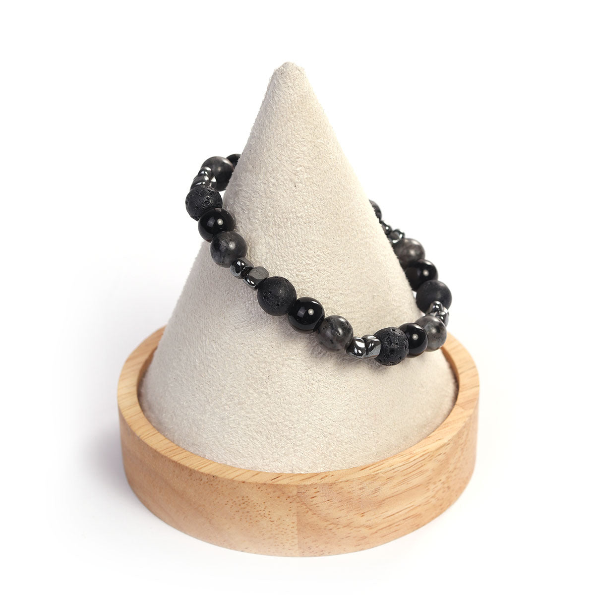 Beaded Volcanic Rock Natural Glitter Handmade Bracelets