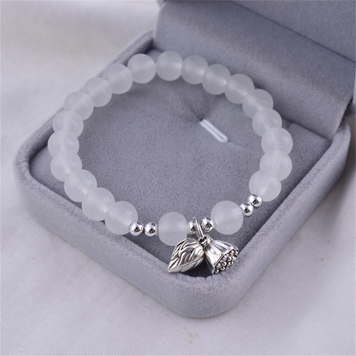 Antique Lotus Female Korean Girly Beaded Elastic String Girlfriends Candy Bracelet