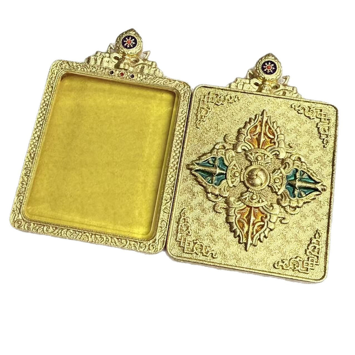 Of The Buddha Double-sided Window Colorful Crystals Beast Head Frame Pendants