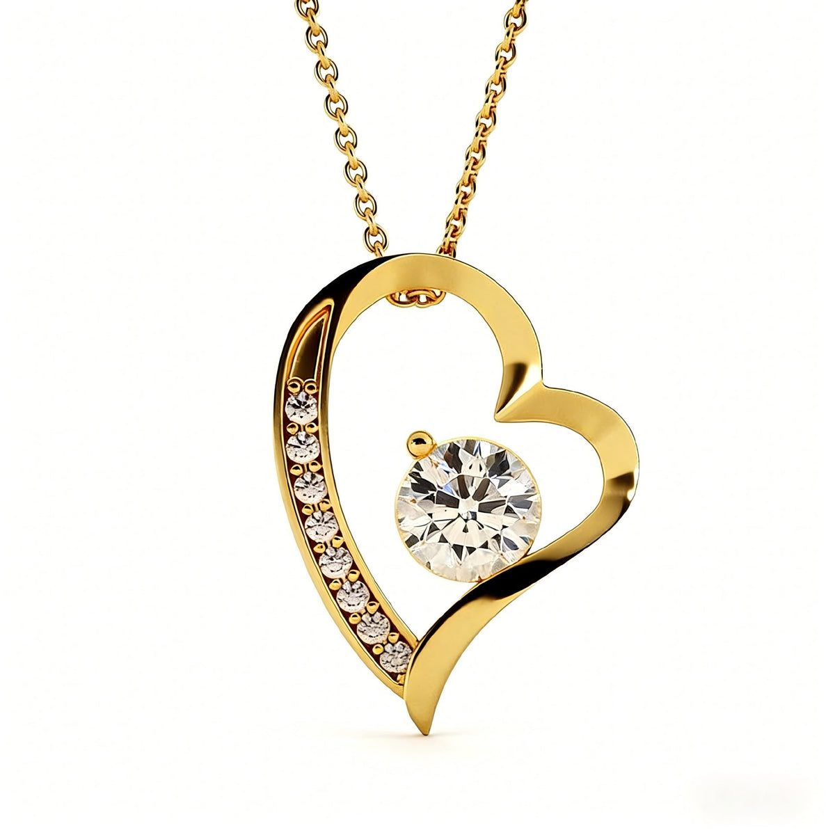 Heart Of Eternity Zircon Love Long High Luxury Steel Pendant