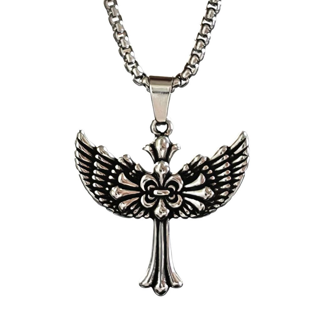 Men's Stainless Steel Wings U-shaped Hip Hop Pendant