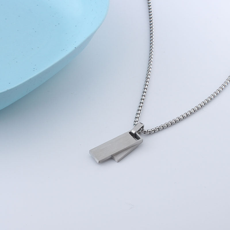 Men's & Women's Steel No Fading Double Street Stainless Simple Sweater Pendants