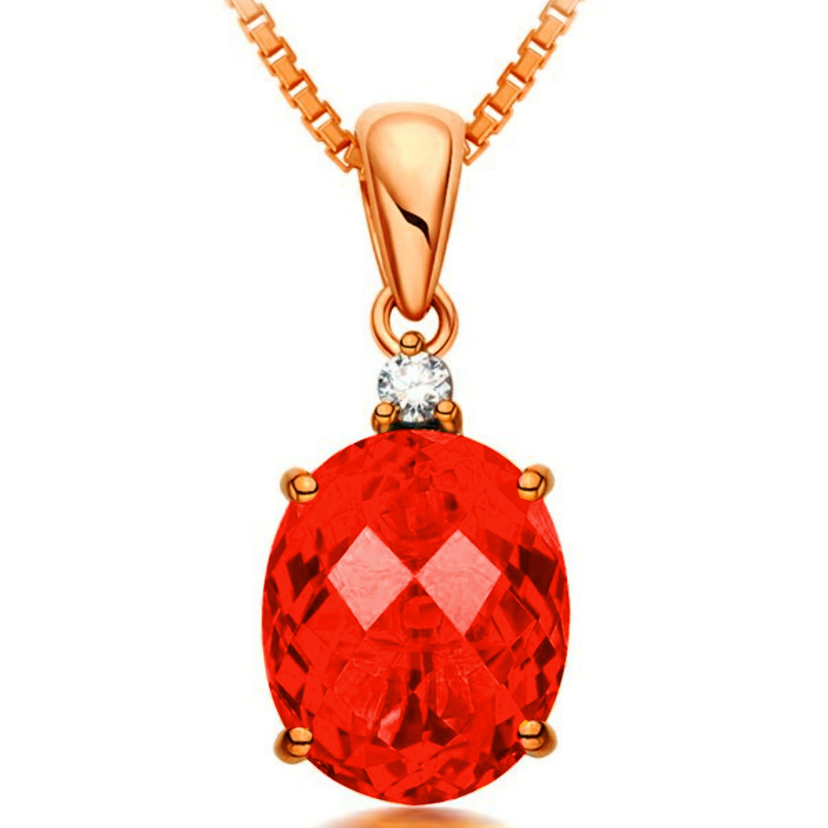 Live Ruby Eardrops Luxury Red Diamond Jewelry Set