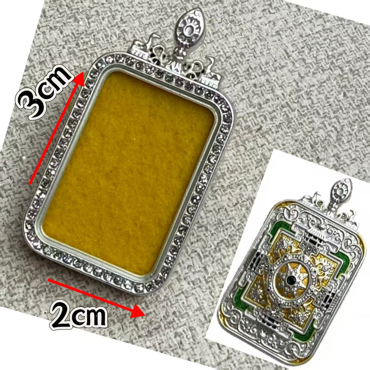 Crafts Jeweled Small Gold Bar Niche For Pendants